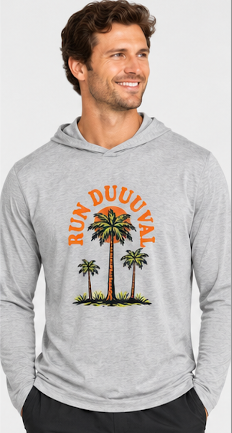 Mens Run Duval Tri blend Hoodie